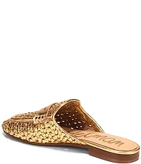 Sam Edelman Tullie Woven Metallic Leather Mules