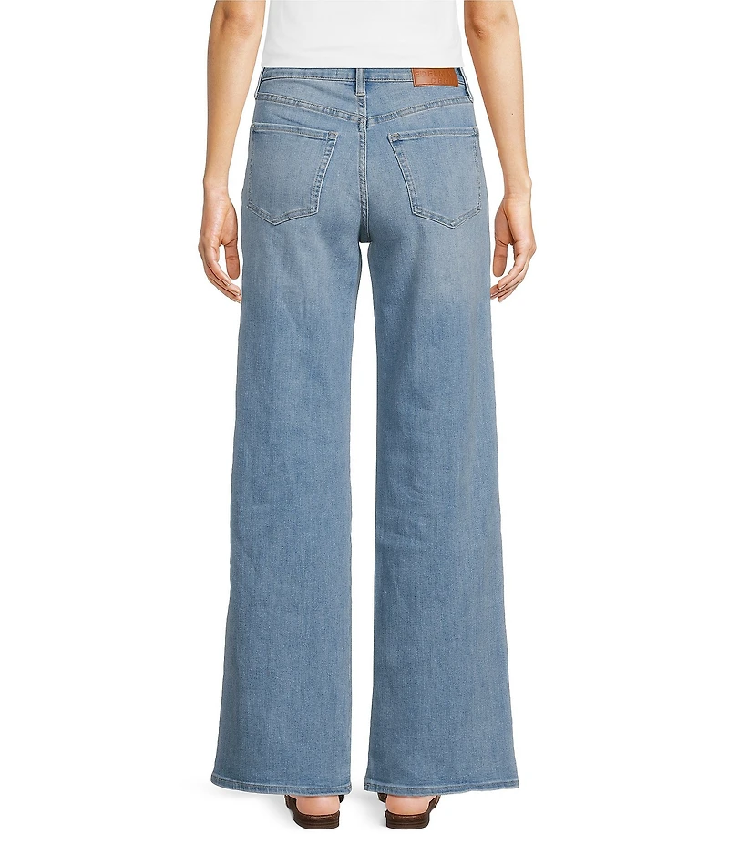 Sam Edelman Twill Denim High Rise Long Wide Leg Jeans