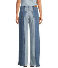 Sam Edelman Two-Tone High Rise Wide Leg Jeans