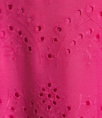 Sam Edelman V-Neck Sleeveless Asymmetrical Tiered Ruffle Eyelet Midi Dress