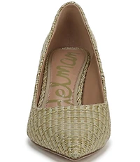 Sam Edelman Vienna Raffia Pointed Toe Pumps