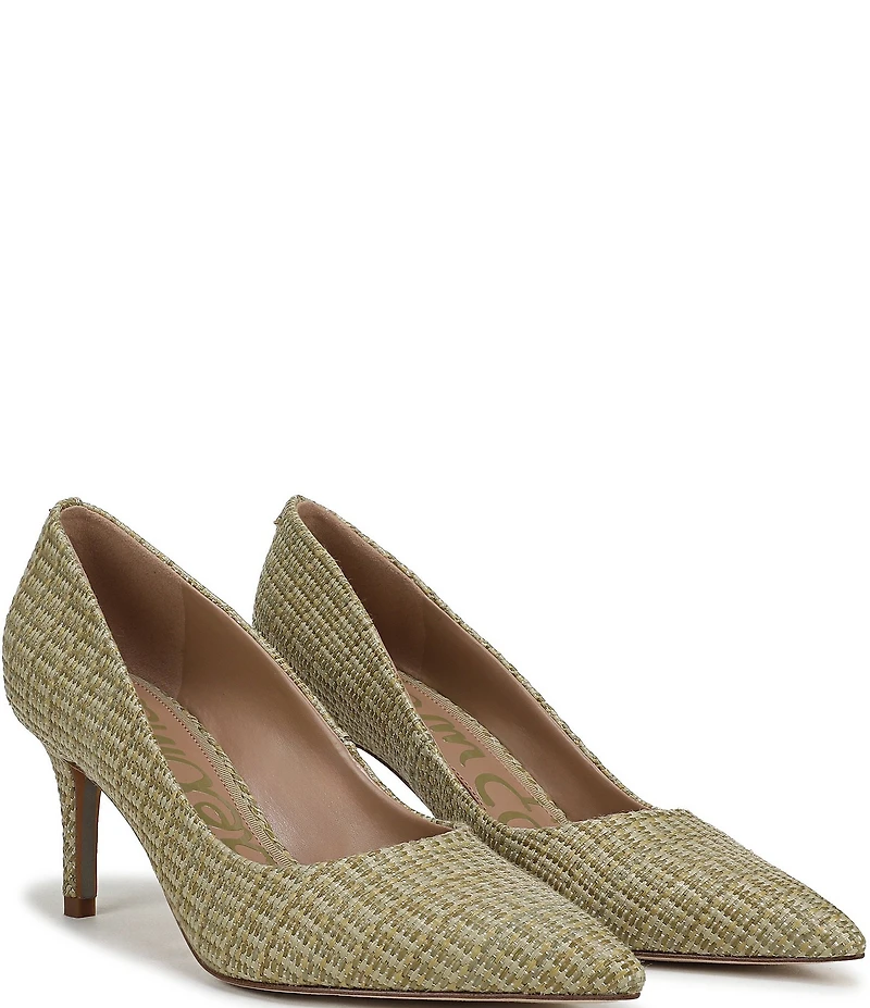 Sam Edelman Vienna Raffia Pointed Toe Pumps