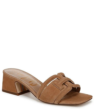 Sam Edelman Waylon Suede Double E Logo Slide Sandals