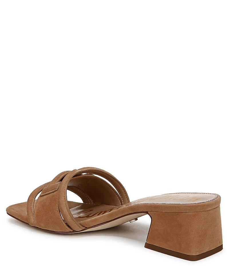 Sam Edelman Waylon Suede Double E Logo Slide Sandals