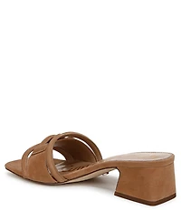 Sam Edelman Waylon Suede Double E Logo Slide Sandals