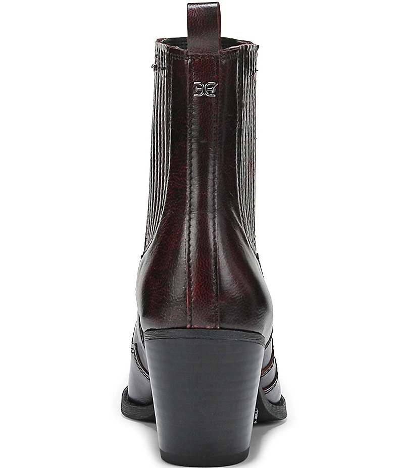 Sam Edelman West Leather Western Inspired Booties