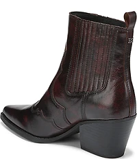 Sam Edelman West Leather Western Inspired Booties