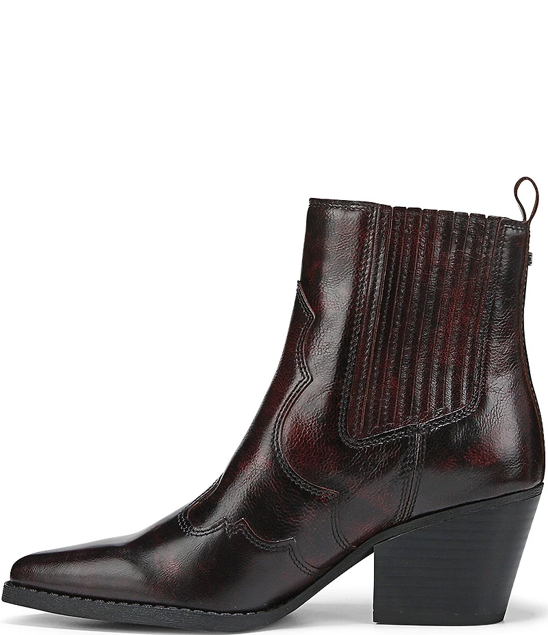 Sam Edelman West Leather Western Inspired Booties