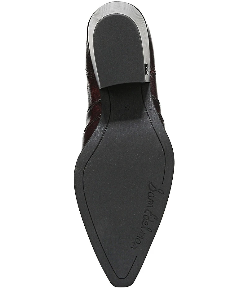 Sam Edelman West Leather Western Inspired Booties