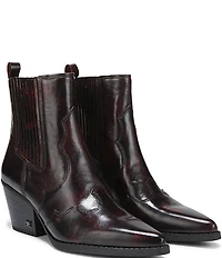 Sam Edelman West Leather Western Inspired Booties