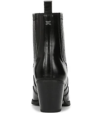 Sam Edelman West Leather Western Inspired Booties