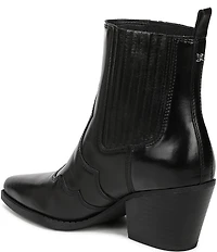 Sam Edelman West Leather Western Inspired Booties