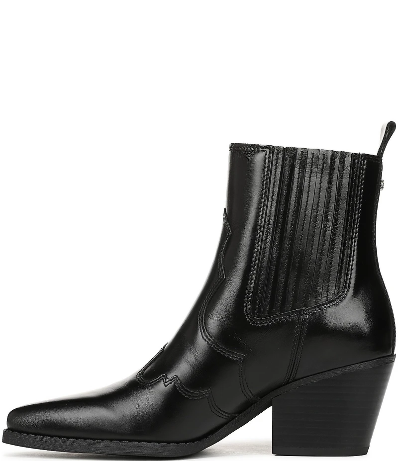 Sam Edelman West Leather Western Inspired Booties