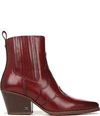 Sam Edelman West Leather Western Inspired Booties