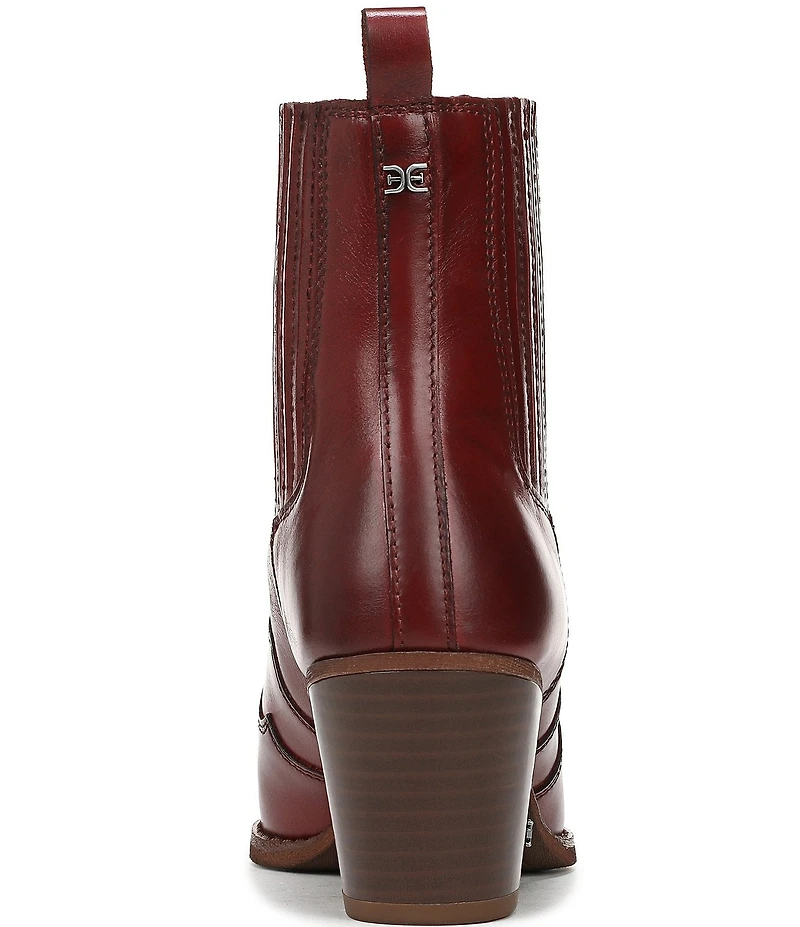 Sam Edelman West Leather Western Inspired Booties