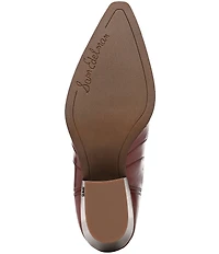 Sam Edelman West Leather Western Inspired Booties