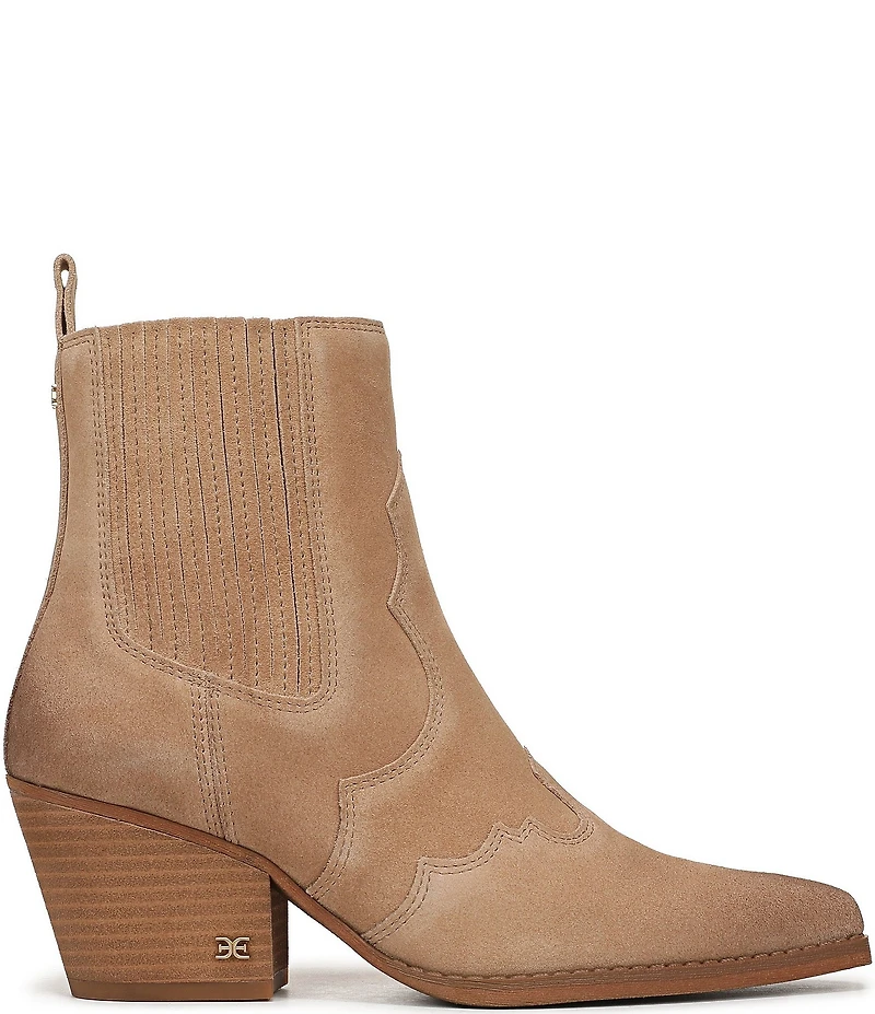 Sam Edelman West Suede Western Inspired Booties
