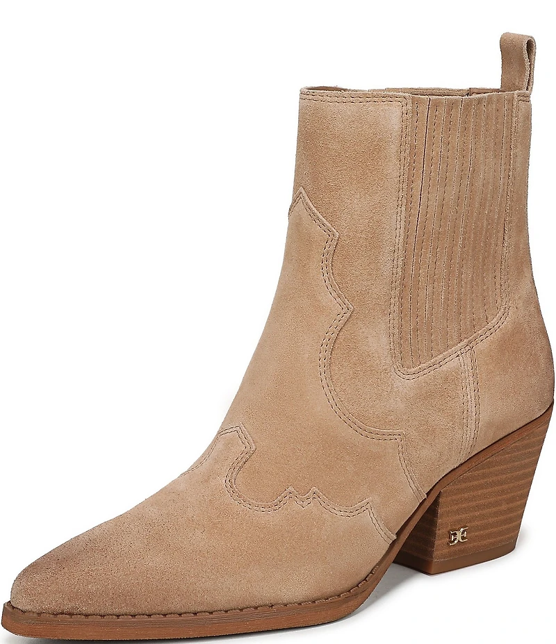 Sam Edelman West Suede Western Inspired Booties