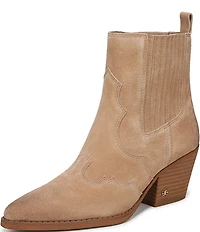 Sam Edelman West Suede Western Inspired Booties