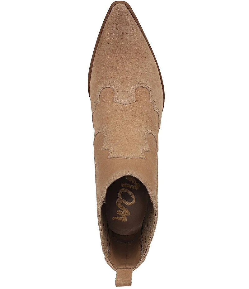 Sam Edelman West Suede Western Inspired Booties