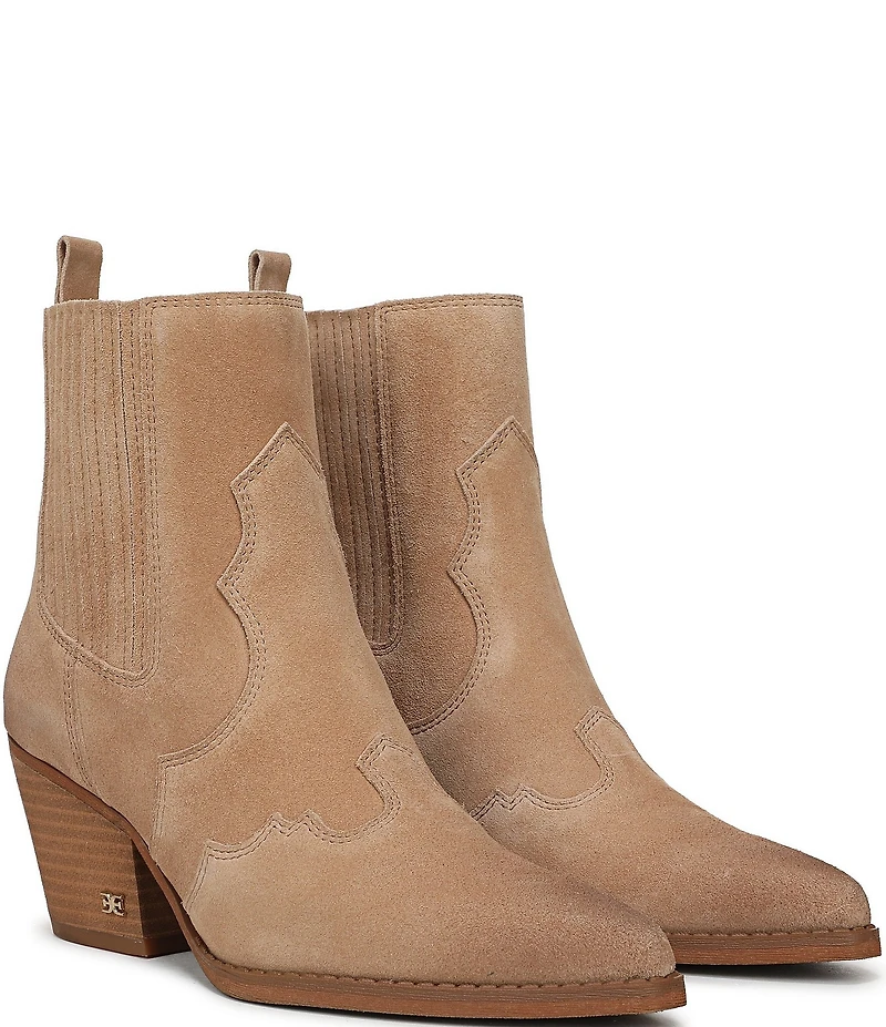 Sam Edelman West Suede Western Inspired Booties