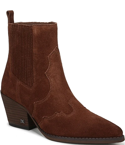 Sam Edelman West Suede Western Inspired Booties