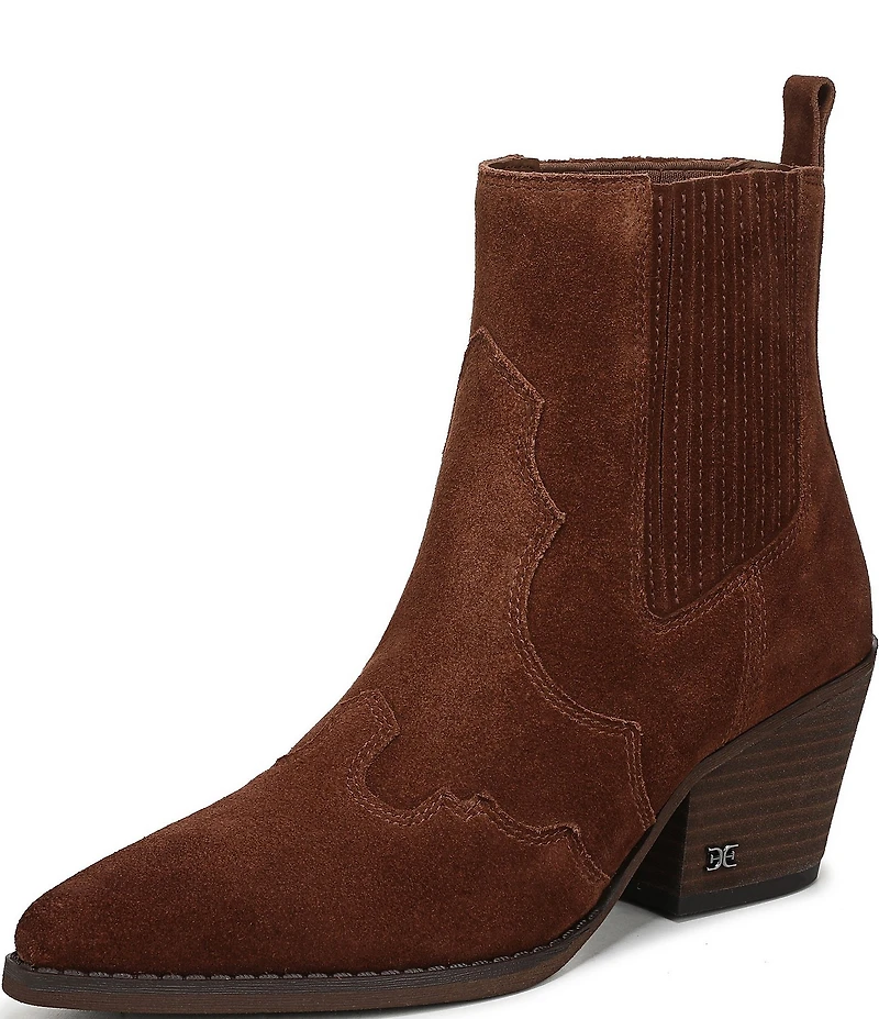 Sam Edelman West Suede Western Inspired Booties