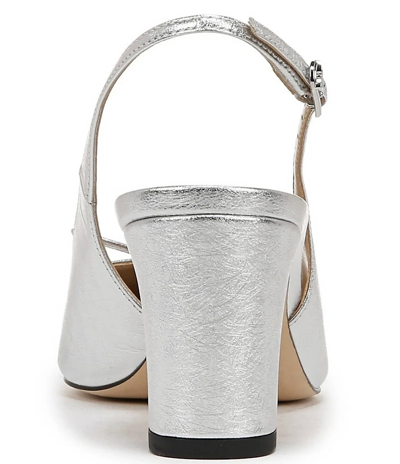 Sam Edelman Willette Metallic Leather Pointed Toe Slingback Pumps