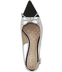 Sam Edelman Willette Metallic Leather Pointed Toe Slingback Pumps