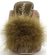 Sam Edelman Witney Floral Fabric Pom Detail Peep Toe Dress Mules