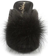 Sam Edelman Witney Silk Fabric Pom Detail Peep Toe Dress Mules