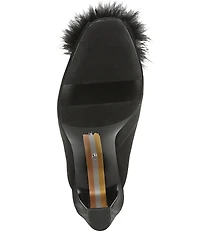 Sam Edelman Witney Silk Fabric Pom Detail Peep Toe Dress Mules