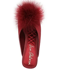 Sam Edelman Witney Silk Fabric Pom Detail Peep Toe Dress Mules