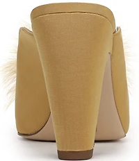 Sam Edelman Witney Silk Fabric Pom Detail Peep Toe Dress Mules