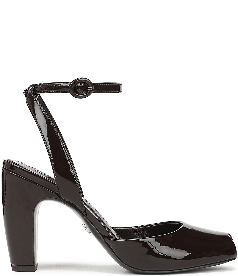 Sam Edelman Wrenna Patent Leather Peep Toe Ankle Strap Pumps