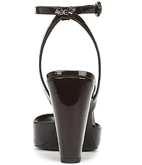 Sam Edelman Wrenna Patent Leather Peep Toe Ankle Strap Pumps