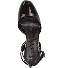 Sam Edelman Wrenna Patent Leather Peep Toe Ankle Strap Pumps