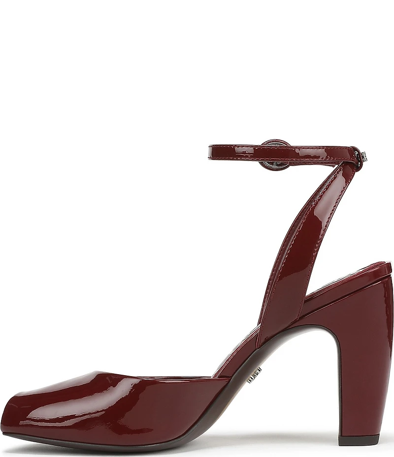 Sam Edelman Wrenna Patent Leather Peep Toe Ankle Strap Pumps