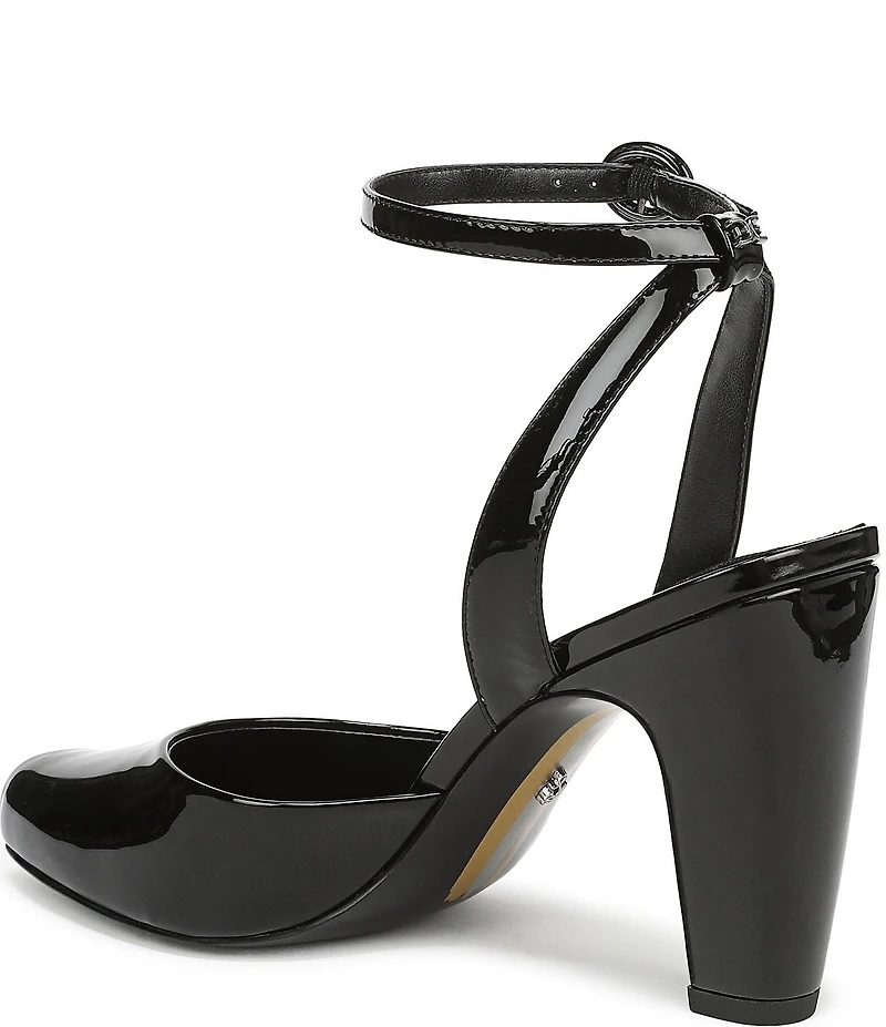 Sam Edelman Wrenna Patent Leather Peep Toe Ankle Strap Pumps