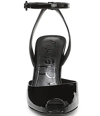 Sam Edelman Wrenna Patent Leather Peep Toe Ankle Strap Pumps