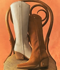 Sam Edelman Wyatt Leather Point Toe Tall Western Boots