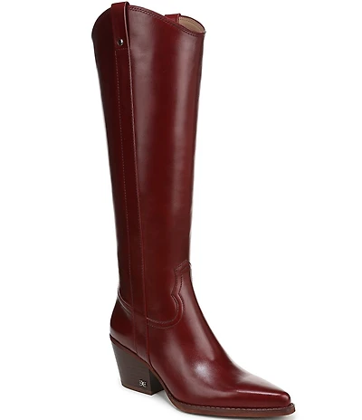 Sam Edelman Wyatt Leather Point Toe Tall Western Boots