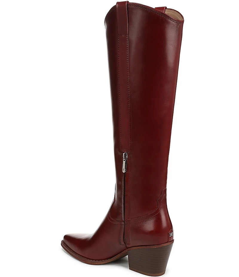 Sam Edelman Wyatt Leather Point Toe Tall Western Boots