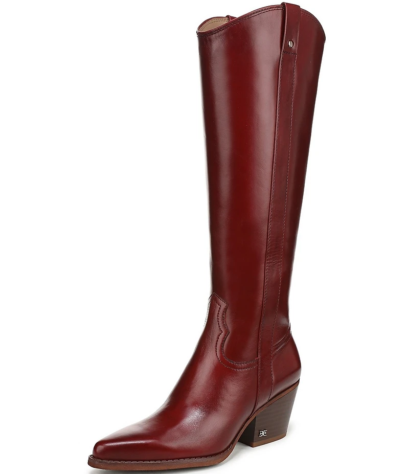 Sam Edelman Wyatt Leather Point Toe Tall Western Boots