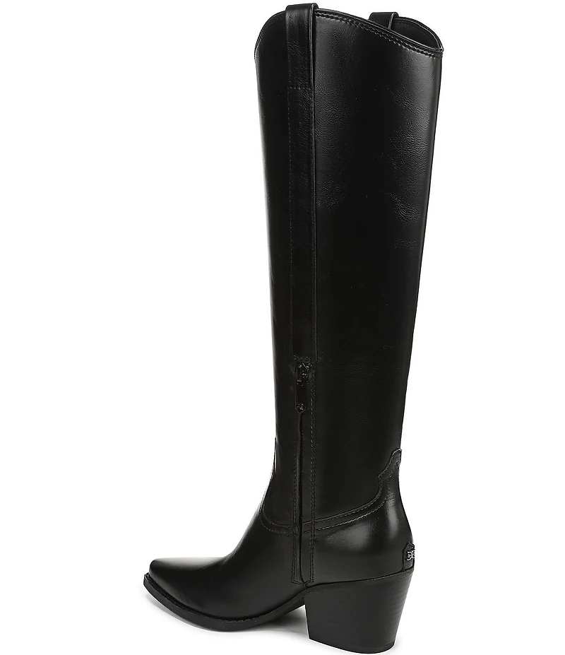 Sam Edelman Wyatt Leather Point Toe Tall Western Boots