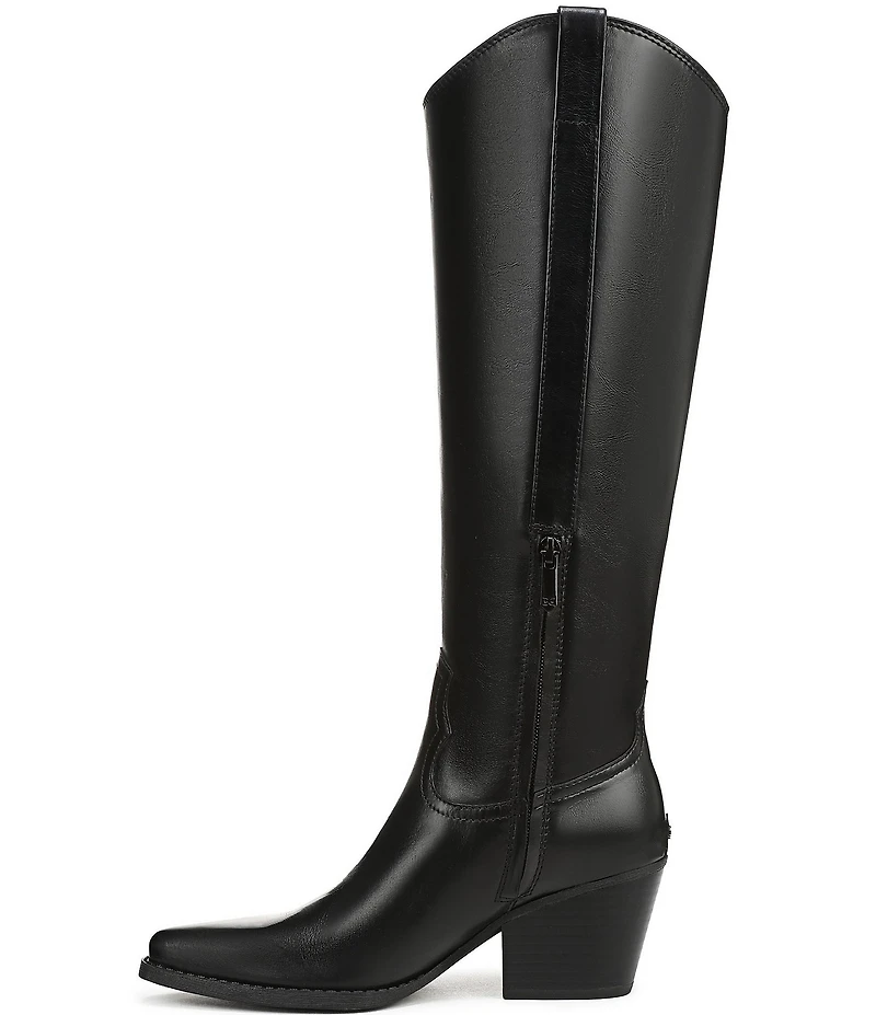 Sam Edelman Wyatt Leather Point Toe Tall Western Boots