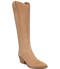 Sam Edelman Wyatt Suede Point Toe Tall Western Boots