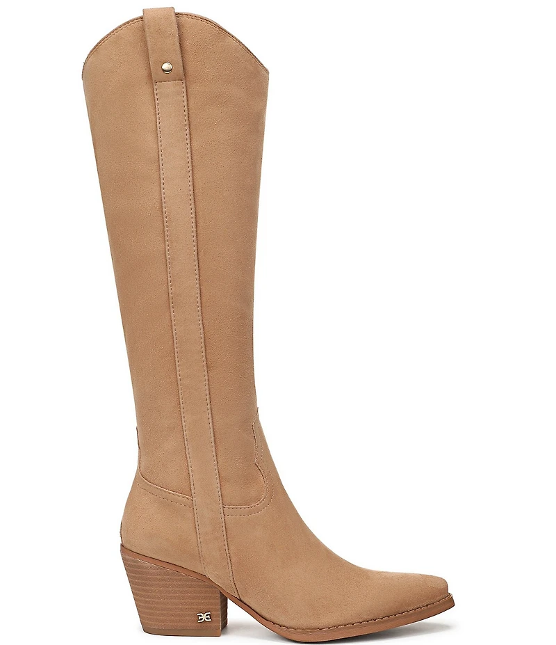 Sam Edelman Wyatt Suede Point Toe Tall Western Boots
