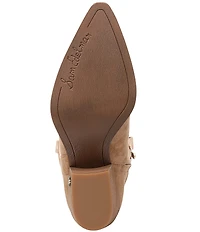 Sam Edelman Wyatt Suede Point Toe Tall Western Boots