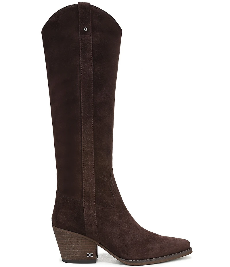 Sam Edelman Wyatt Suede Point Toe Tall Western Boots